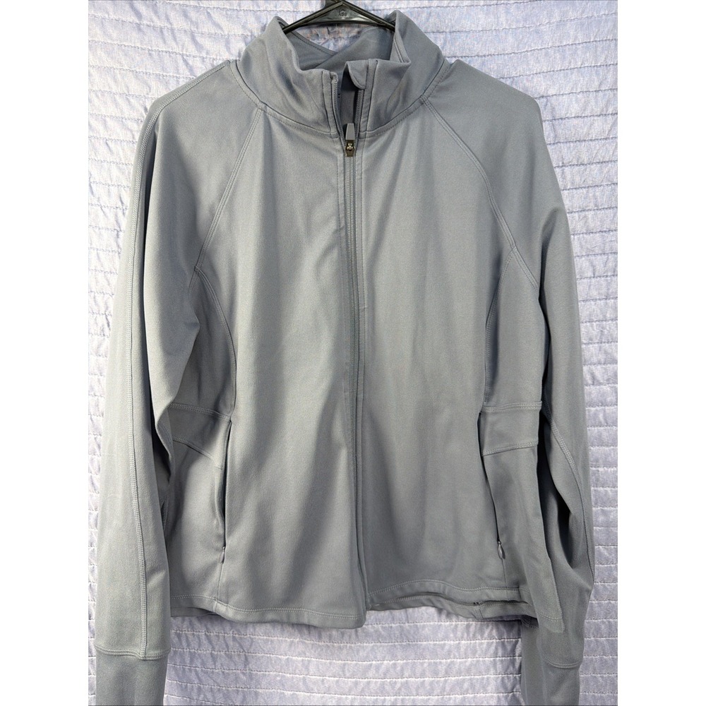Jockey Active Jacket Full Zip Black Moisture Wicking Zip Pockets XL